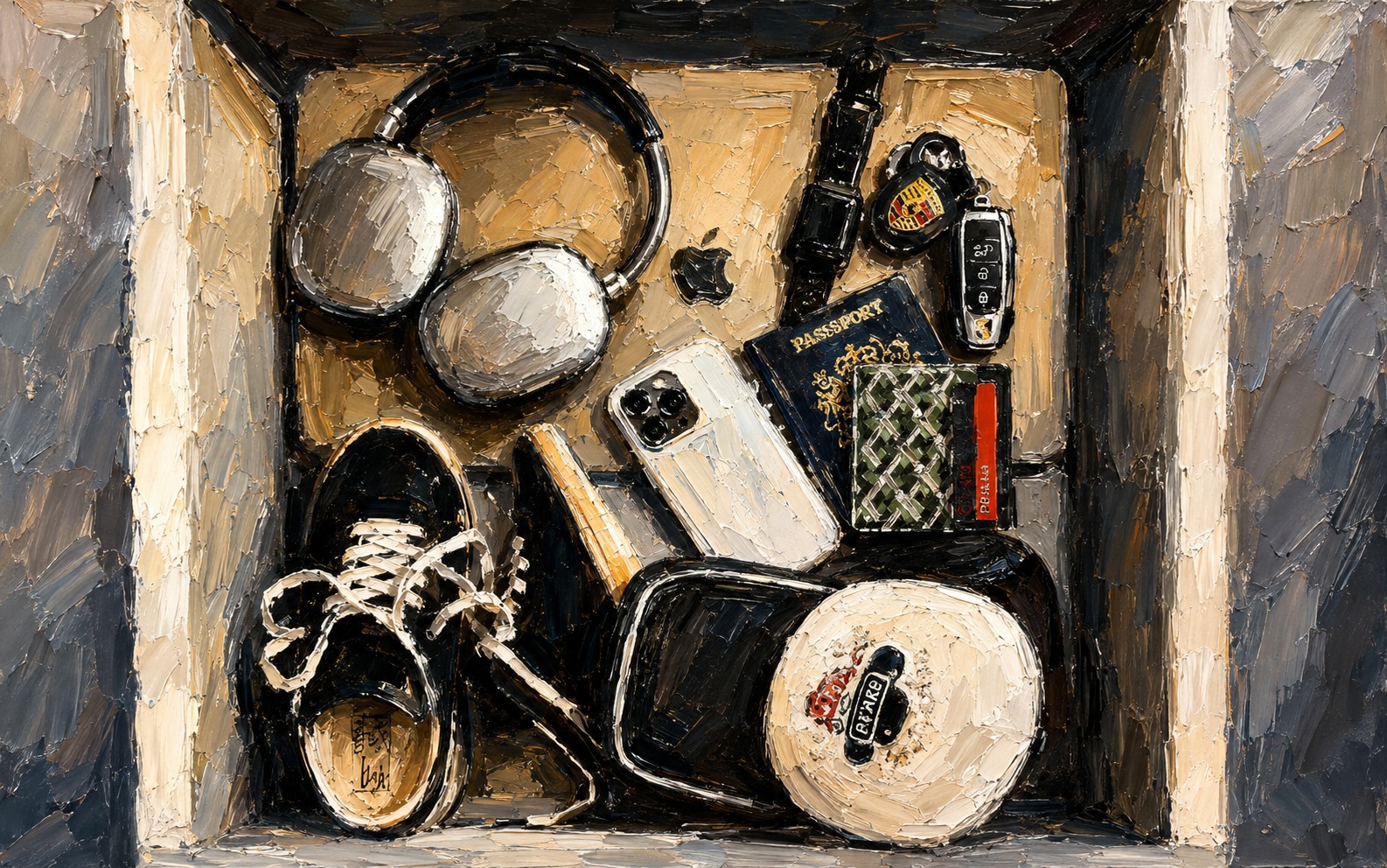 PreCheck — The Complete Collection — 4K impasto oil-painting desktop wallpaper