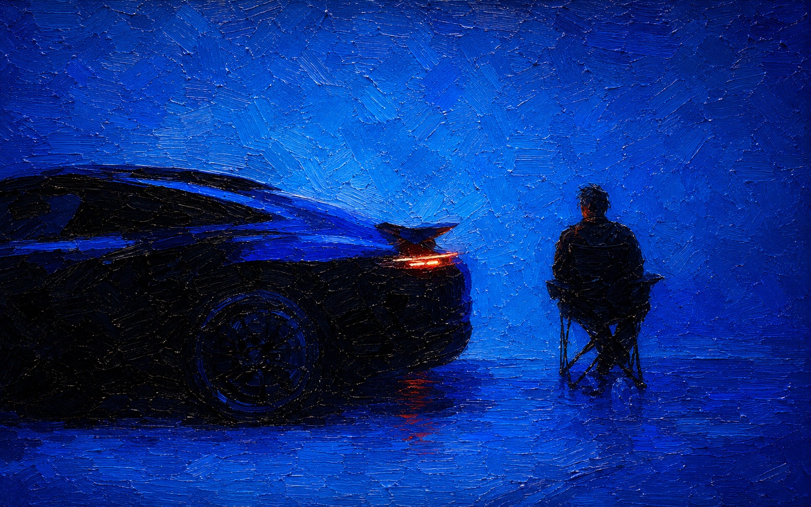 Parked — The Complete Collection — 4K impasto oil-painting desktop wallpaper