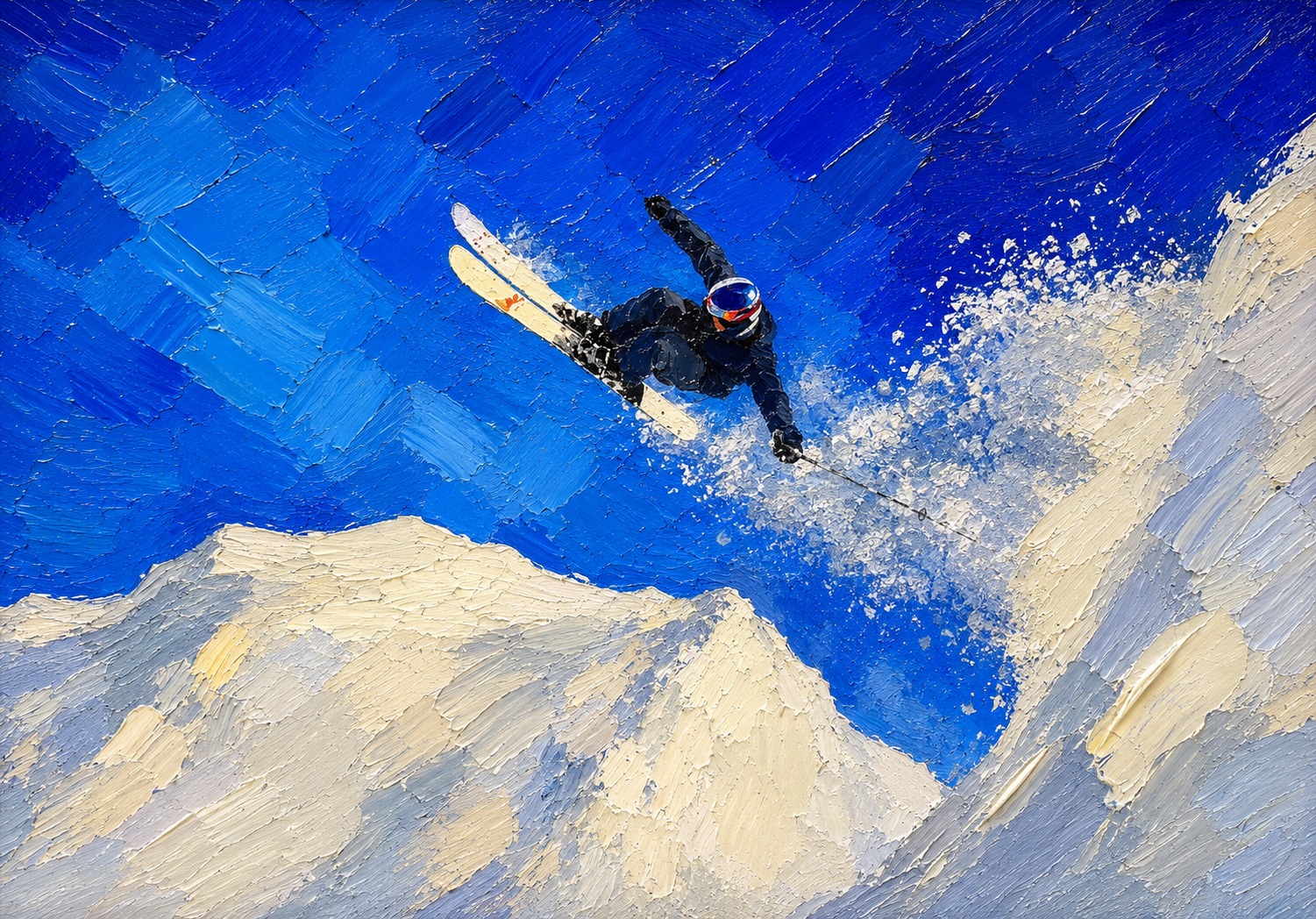 Powder — The Complete Collection — 4K impasto oil-painting desktop wallpaper