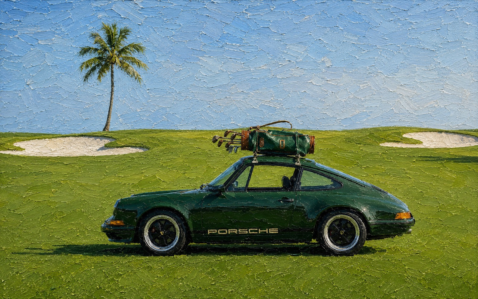 On The Green — The Complete Collection — 4K impasto oil-painting desktop wallpaper