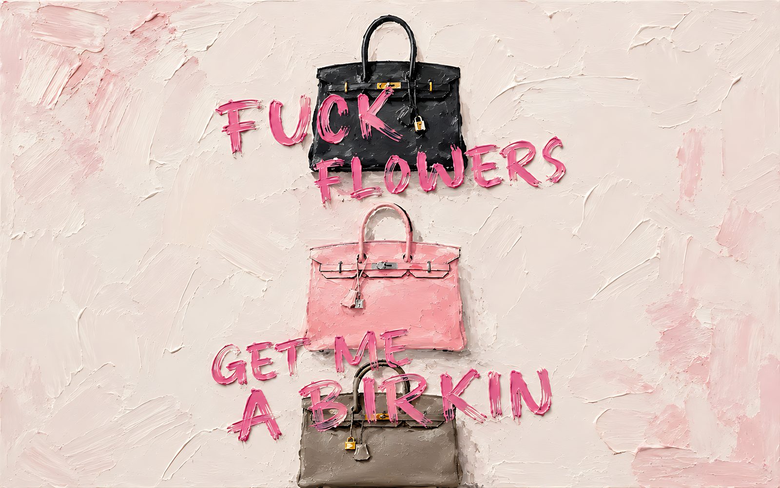 Birkin — The Complete Collection — 4K impasto oil-painting desktop wallpaper
