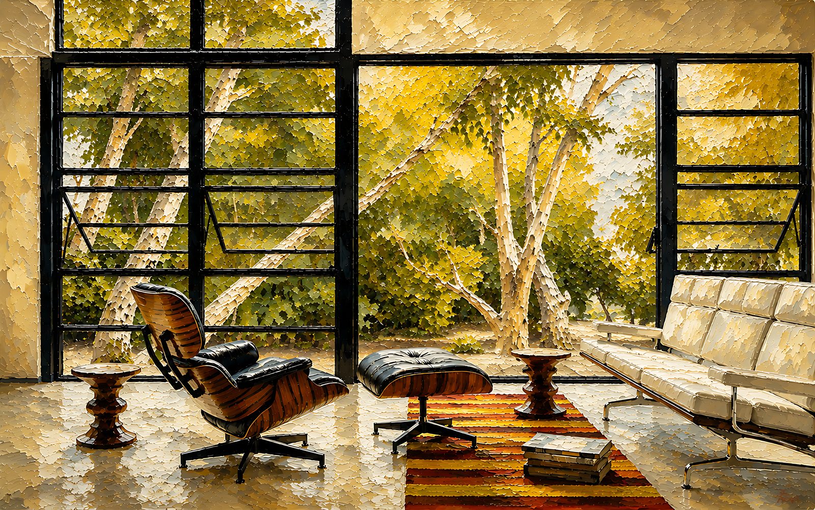 The Study — Modes of Living — Vol. 1 — old money larp wallpaper, 4K impasto oil painting for MacBook and desktop