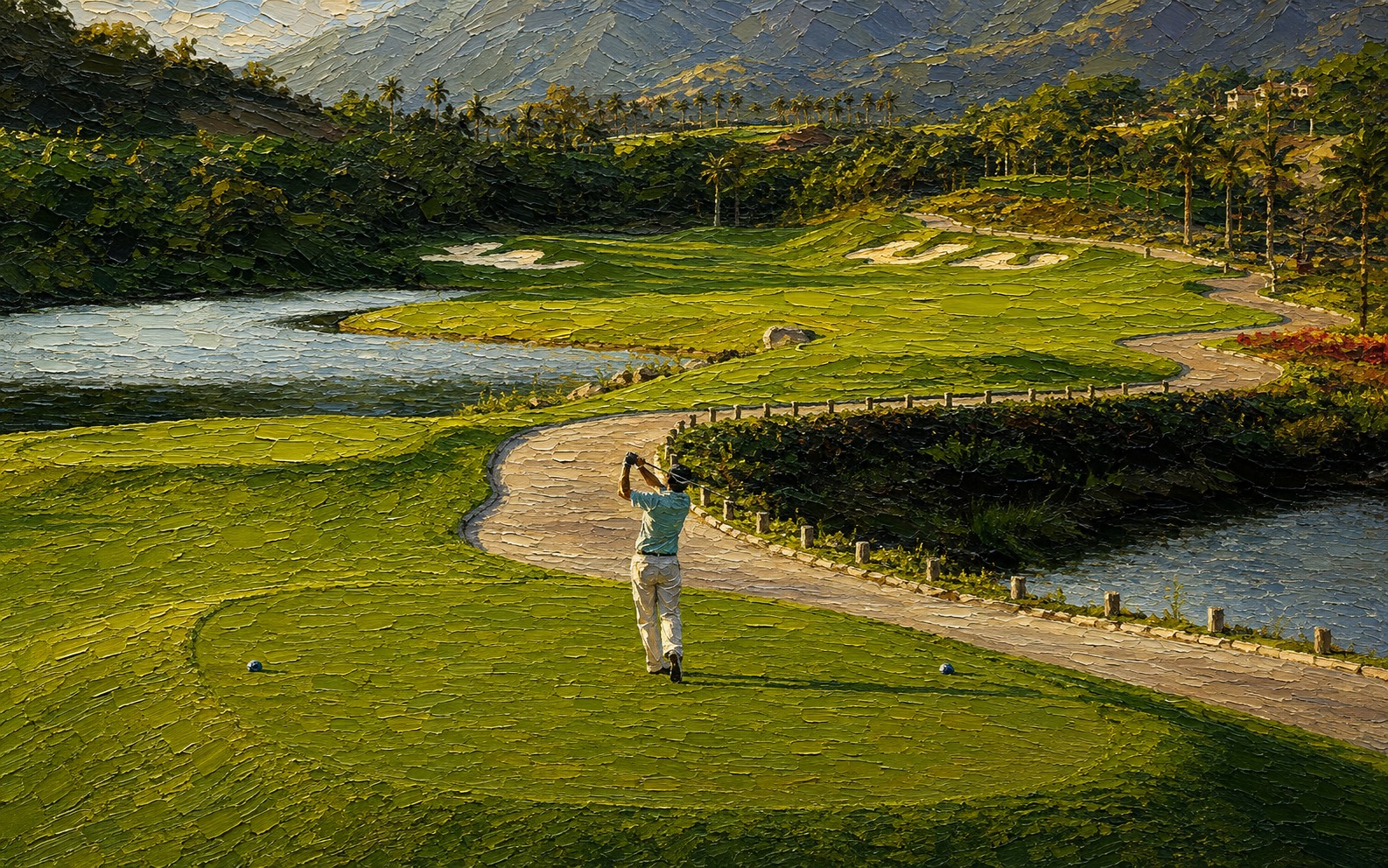 Putting — Spirit of Competition — Vol. 1 — 4K impasto oil-painting iPhone wallpaper