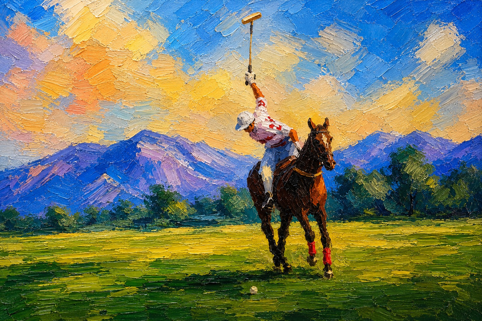 Polo — The Complete Collection — 4K impasto oil-painting desktop wallpaper