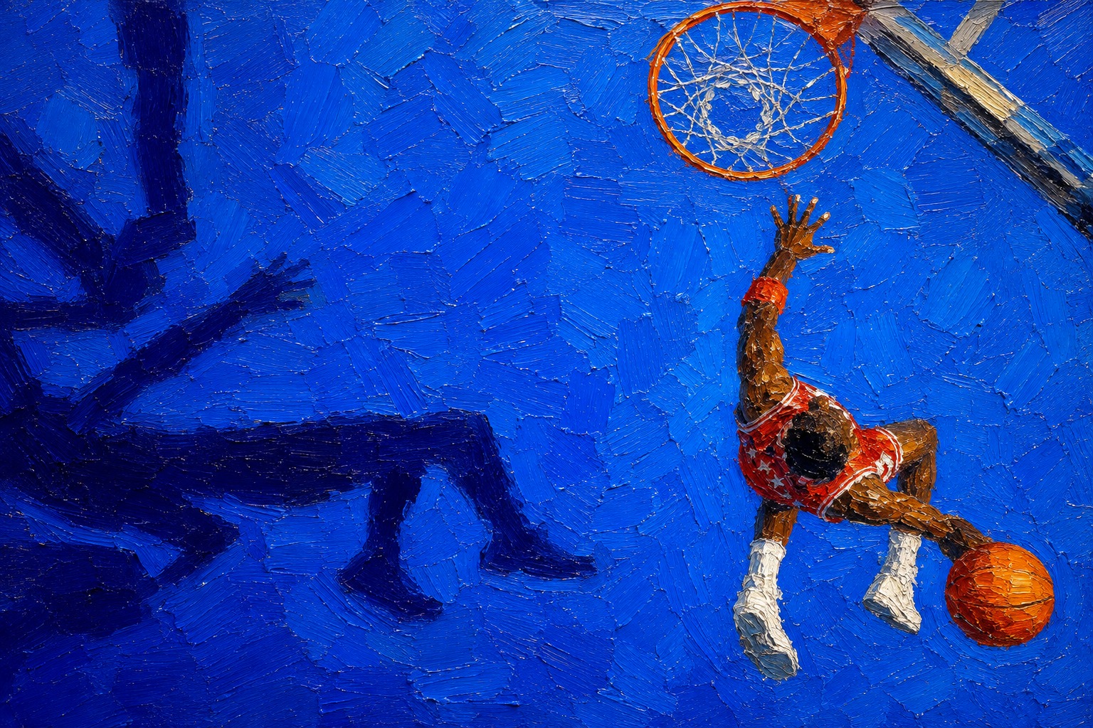 Dunks — The Complete Collection — 4K impasto oil-painting desktop wallpaper