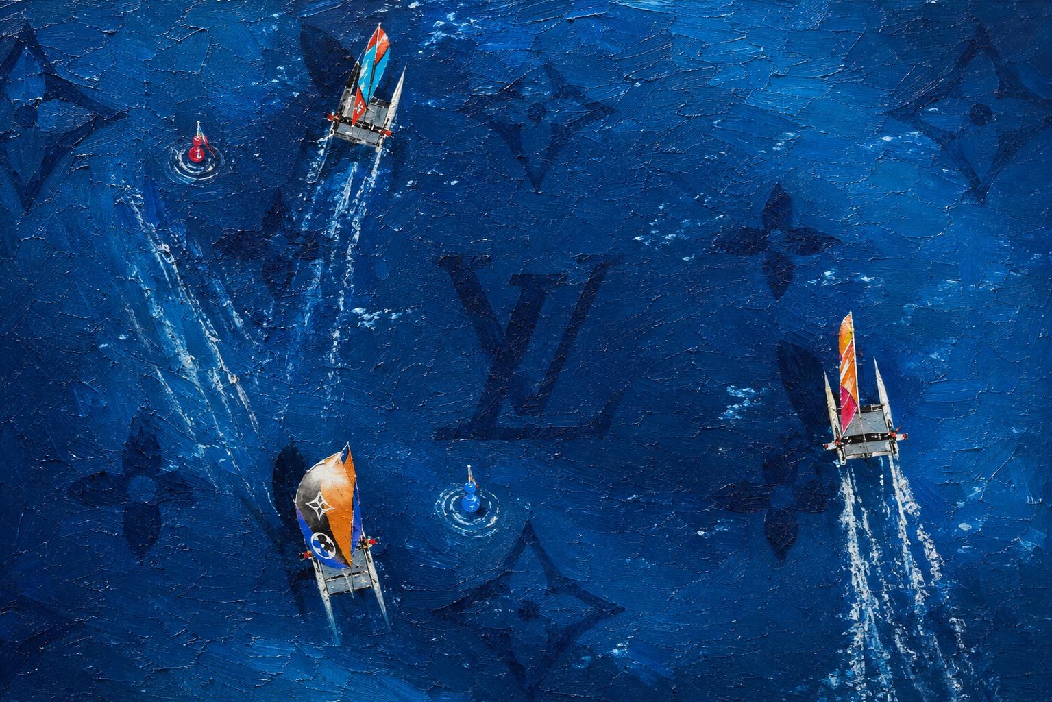 Waters — Limited Monogram Collection — 4K impasto oil-painting desktop wallpaper